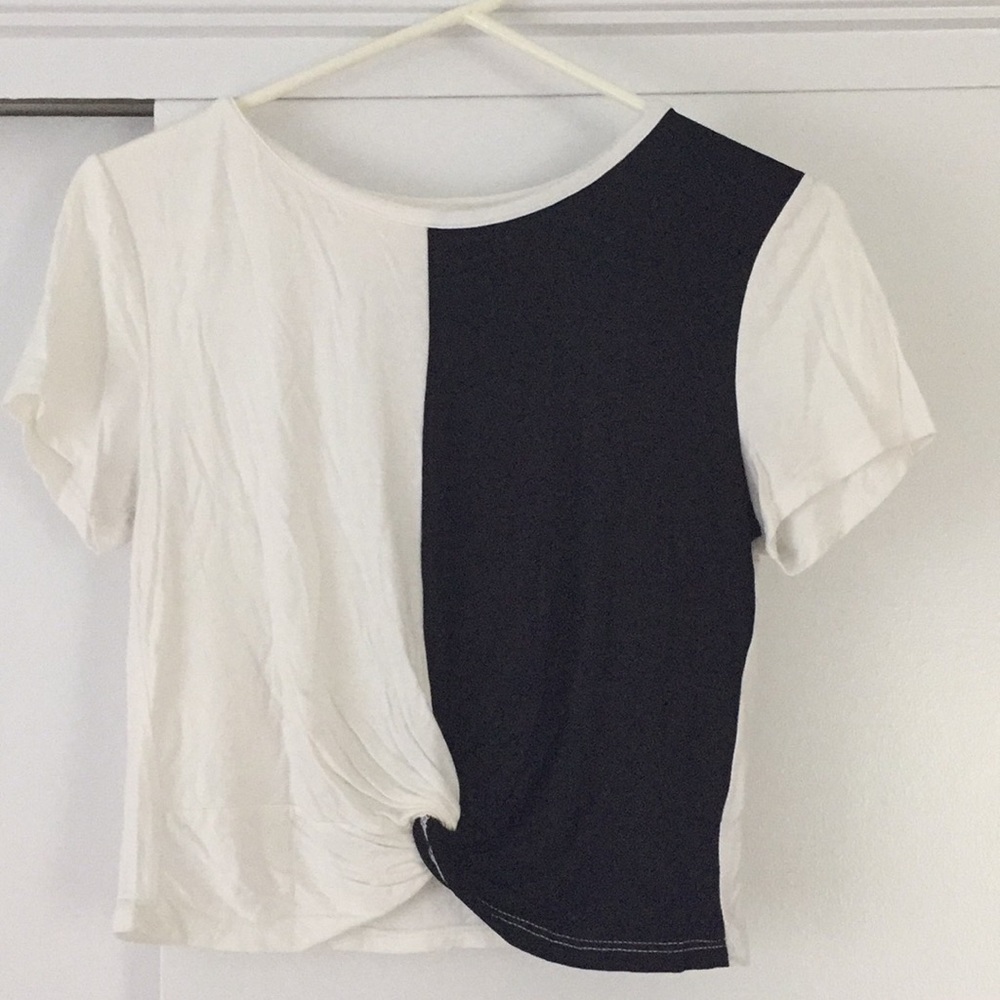 Black and white crop top